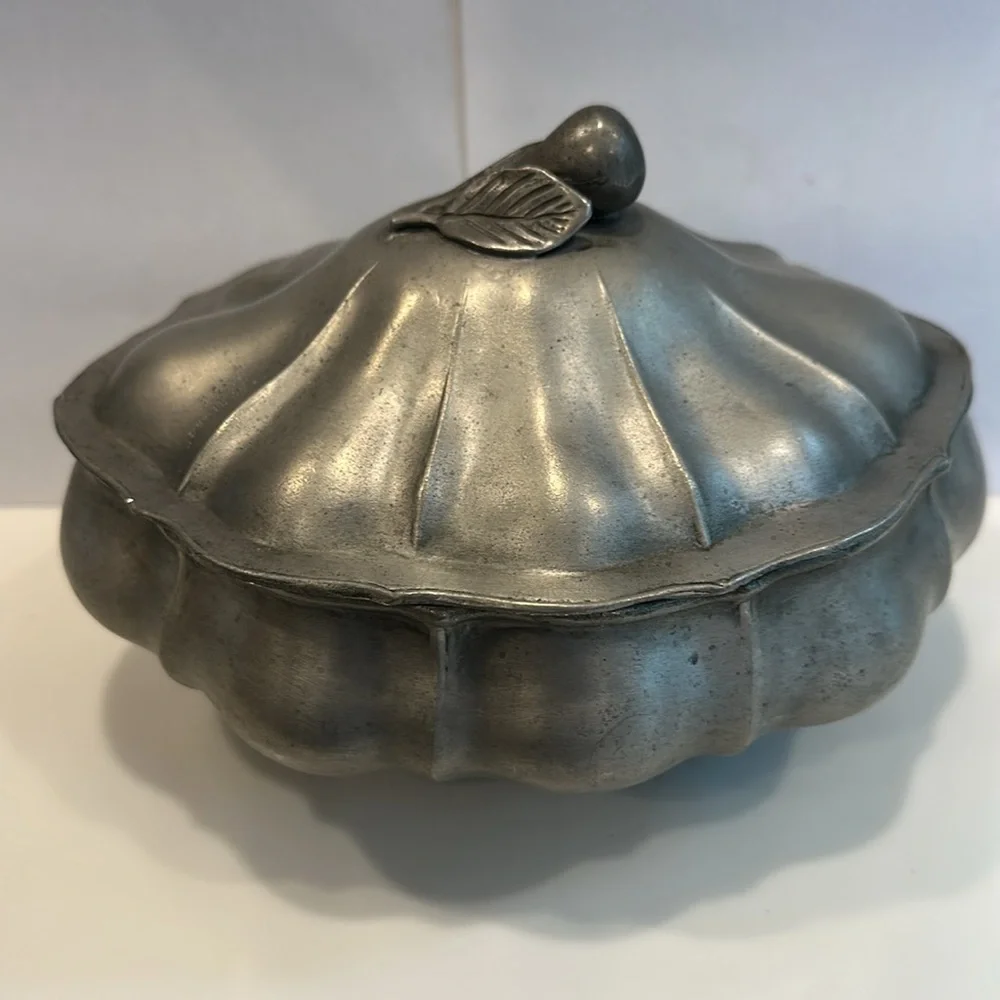 FEIN ZINN ETAIN FIN Elegant Vintage Pewter Tureen with Lid - Picture 9 of 12